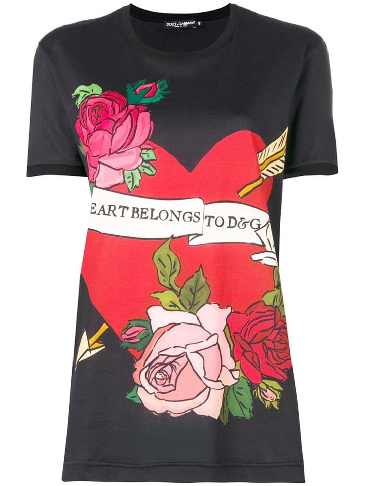 Dolce & Gabbana Graphic Print T-shirt - Black
