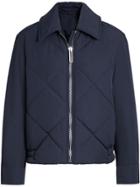Burberry Quilted Technical Cotton-blend Jacket - Blue