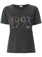 Saint Laurent 1993 Print T-shirt - Grey