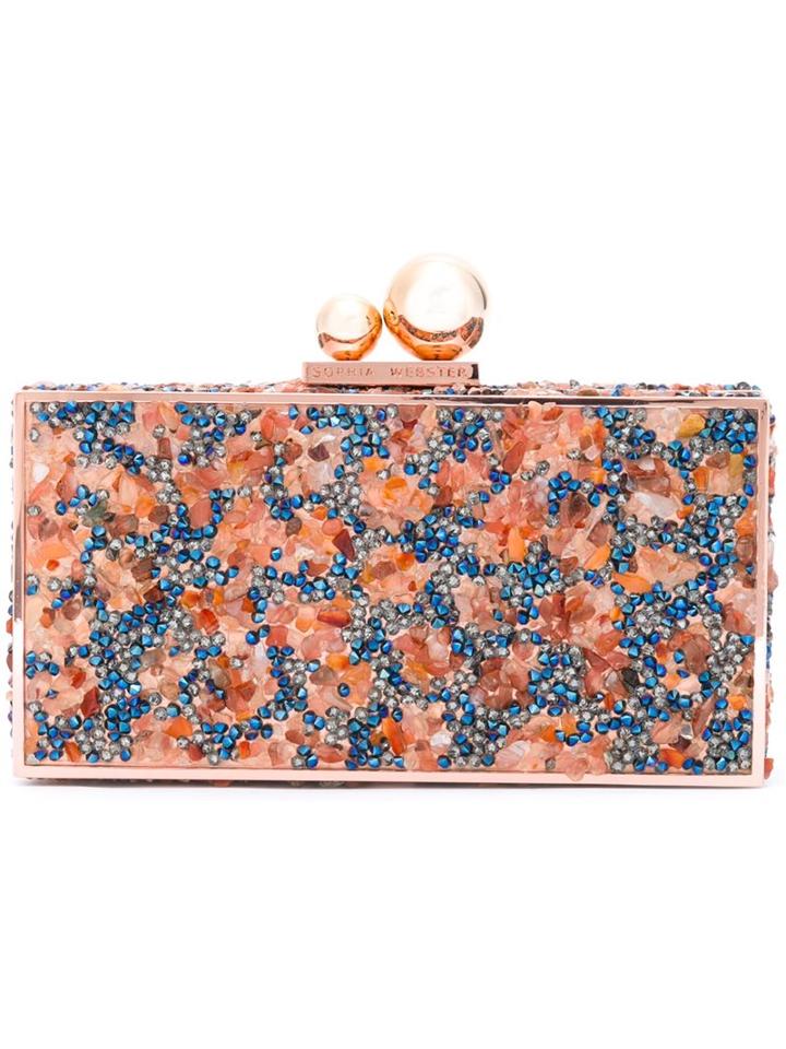 Sophia Webster Stone Clutch, Women's, Yellow/orange