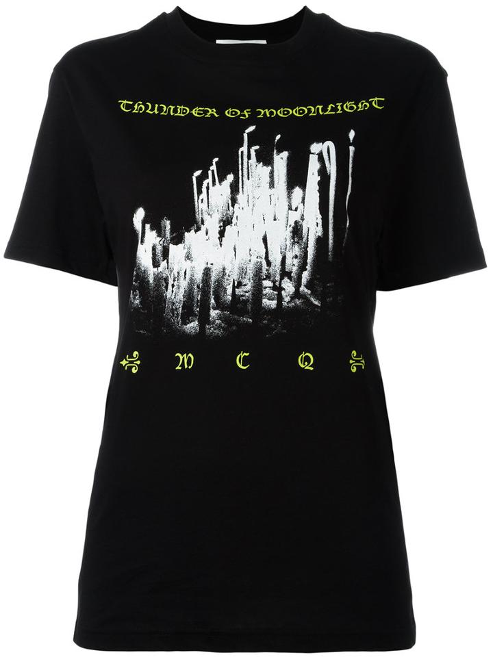 Mcq Alexander Mcqueen - Printed T-shirt - Women - Cotton - Xs, Women's, Black, Cotton