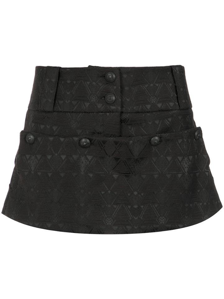 Andrea Bogosian Buttoned Skorts - Black