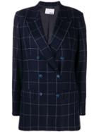 Each X Other Checked Oversized Blazer - Blue