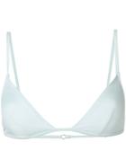 Solid & Striped Plain Bikini Top - Blue