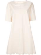 See By Chloe Scalloped Hem Shift Dress