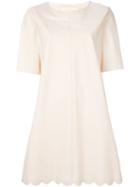 See By Chloe Scalloped Hem Shift Dress