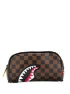 Sprayground Checked Wash Bag - Brown