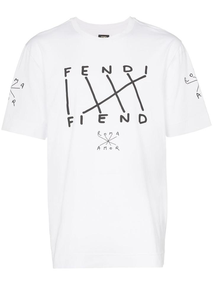 Fendi Fiend Print T-shirt - White