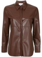 Nanushka Faux Leather Shirt - Brown