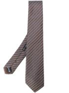 Giorgio Armani Woven Stripe Tie - Brown