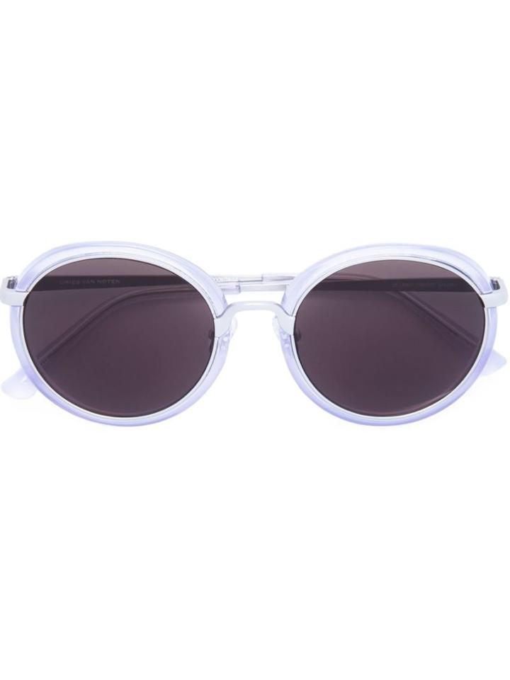 Linda Farrow Round Framed Sunglasses, Women's, Pink/purple, Acetate