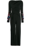 Talbot Runhof River Draped Jumpsuit - Black