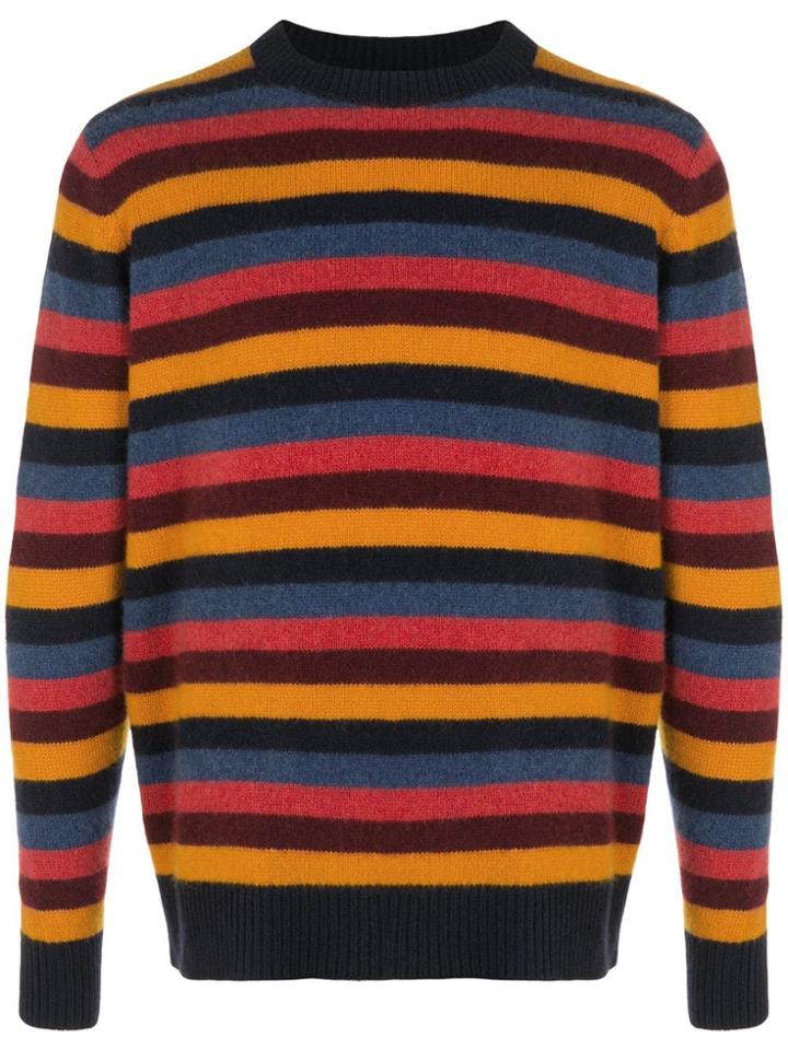 The Elder Statesman Inch Stripe Cashmere Sweater - Multicolour