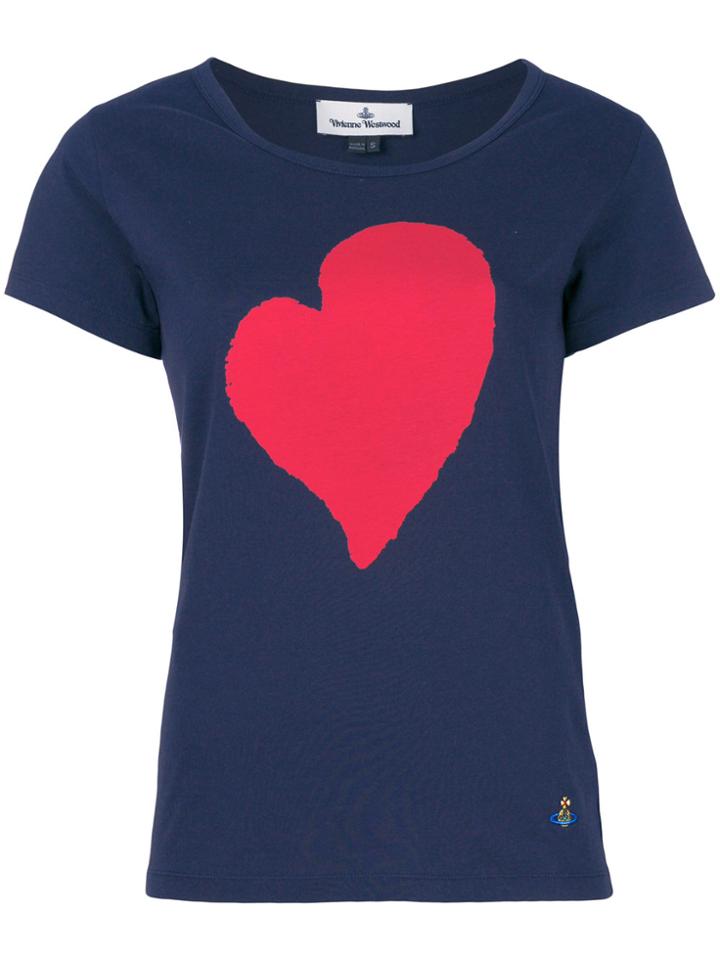 Vivienne Westwood Heart Print T-shirt - Blue