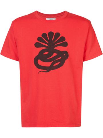 Fuct Abstract Print T-shirt, Men's, Size: Large, Red, Cotton