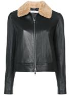 Vince Jacket With Fur Collar - Black