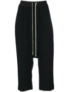 Rick Owens - Drop-crotch Trousers - Women - Cotton/viscose - 42, Black, Cotton/viscose