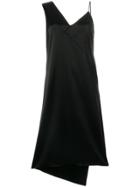 Cédric Charlier Asymmetric Slip Dress - Black