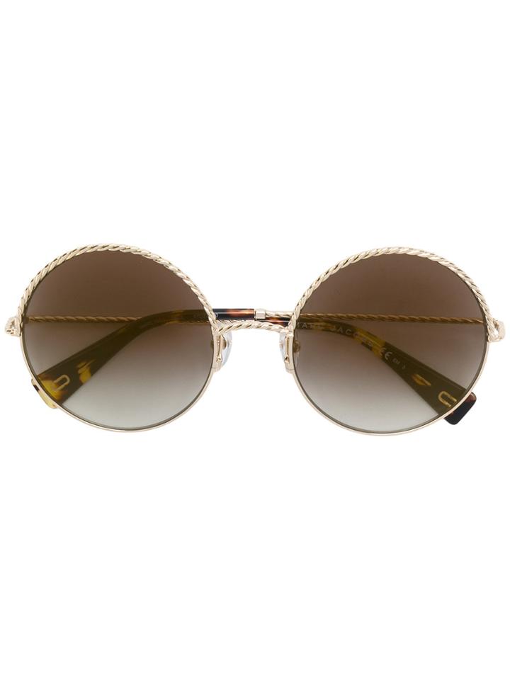 Marc Jacobs Eyewear Braid Detail Round Sunglasses - Metallic