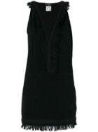Chanel Vintage V-neck Dress - Black