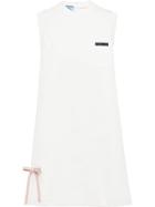 Prada Bow Detail A-line Dress - White