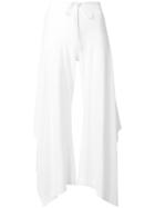 Lost & Found Rooms Asymmetric Wide Leg Trousers - White