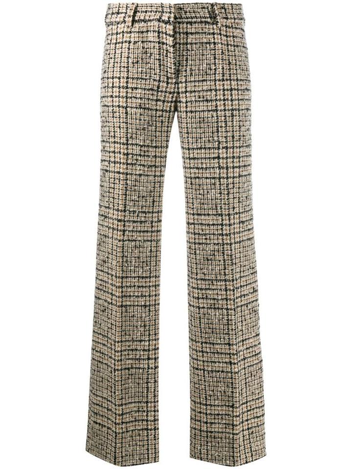Dolce & Gabbana Pre-owned 1990's Check Flared Trousers - Neutrals