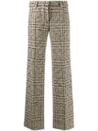 Dolce & Gabbana Pre-owned 1990's Check Flared Trousers - Neutrals