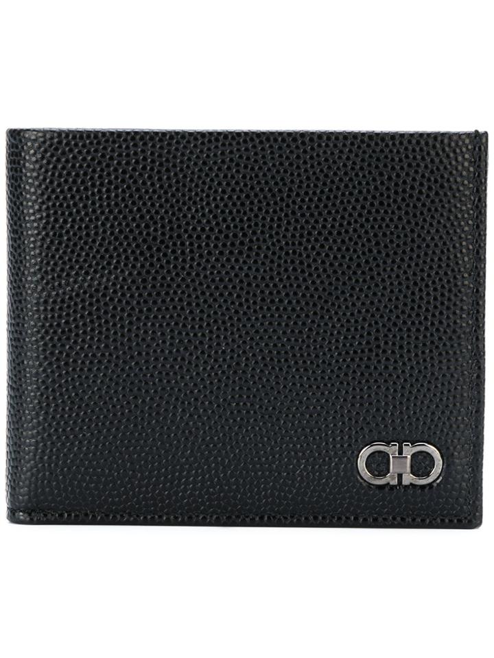 Salvatore Ferragamo Double Gancio Billfold Wallet - Black