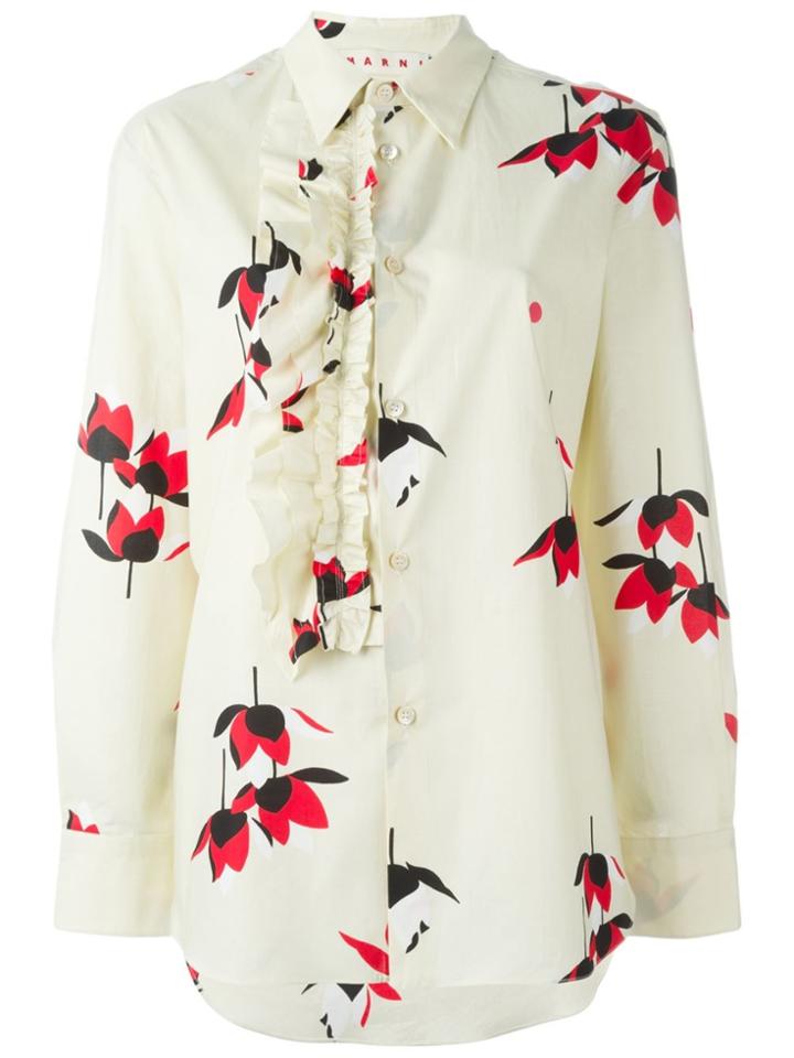 Marni 'dawntreader' Print Shirt - Nude & Neutrals