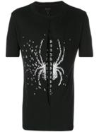 D.gnak Spider Print Pleat T-shirt - Black