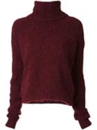 Uma Wang Turtleneck Jumper, Women's, Size: Small, Red, Acrylic/nylon/spandex/elastane/wool