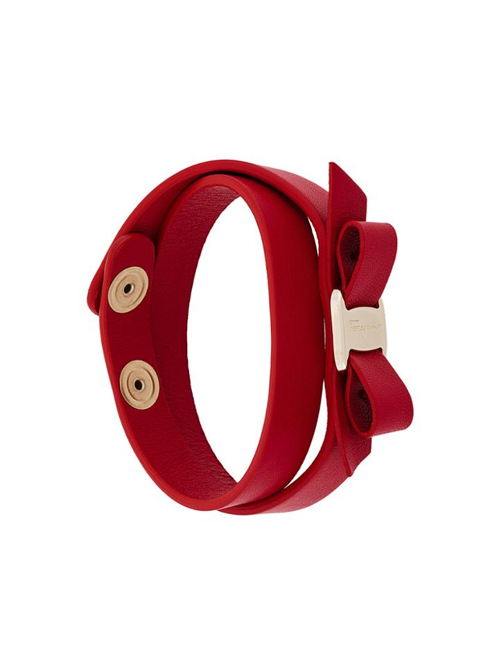 Salvatore Ferragamo Vara Wrap Bracelet - Red