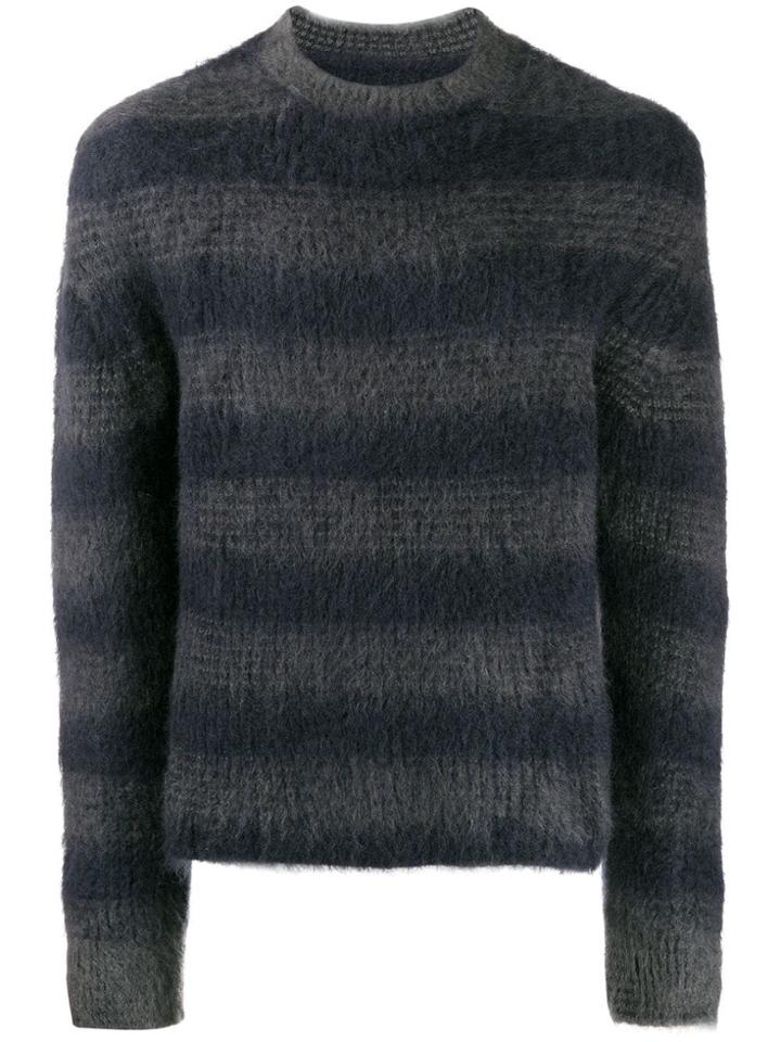 Jil Sander Striped Textured Jumper - Blue