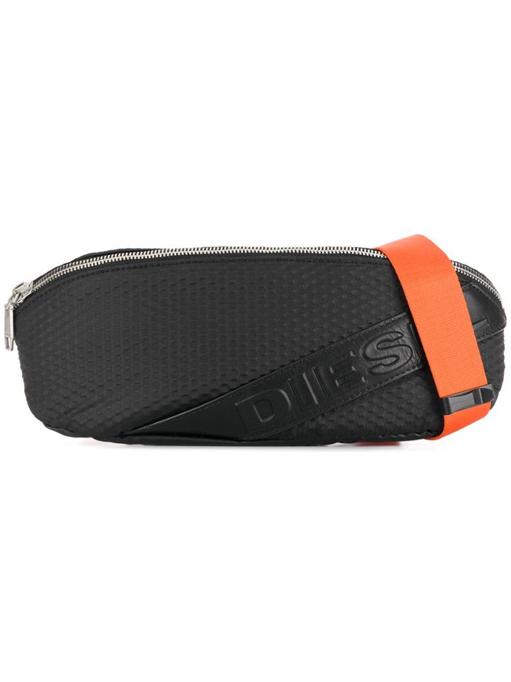 Diesel Zip Fastened Side Wallet - Black