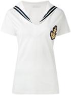 Pierre Balmain - Sailor T-shirt - Women - Cotton - 40, White, Cotton