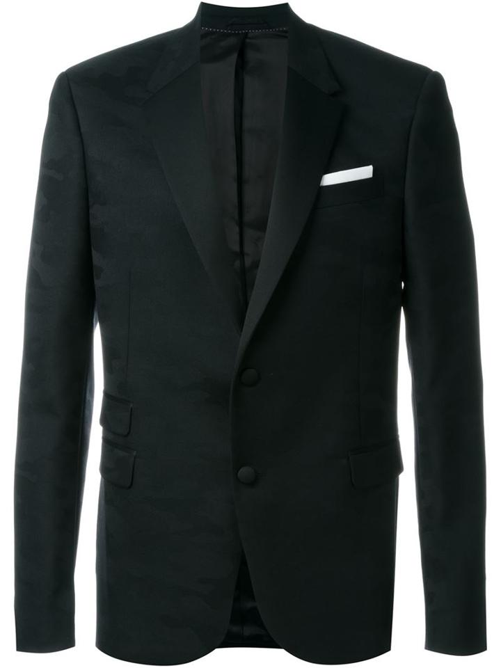 Neil Barrett Classic Blazer, Men's, Size: 50, Black, Polyester/viscose/wool