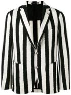 Tagliatore - Striped Blazer - Men - Cotton/cupro - 46, Black, Cotton/cupro