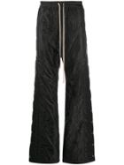 Rick Owens Drkshdw Easy Pusher Quilted-effect Trousers - Black