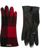 Dsquared2 Checked Gloves, Women's, Size: 6.5, Black, Lamb Skin/cashmere/wool