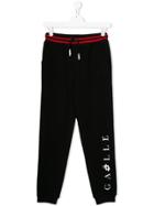 Gaelle Paris Kids Logo Print Track Pants - Black