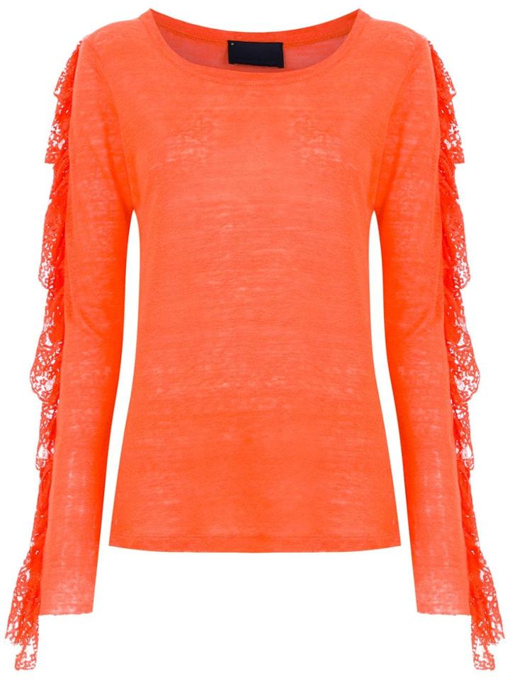 Andrea Bogosian Lace Detail Blouse - Yellow