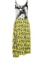 Prada Banana-print Midi Dress - Yellow & Orange