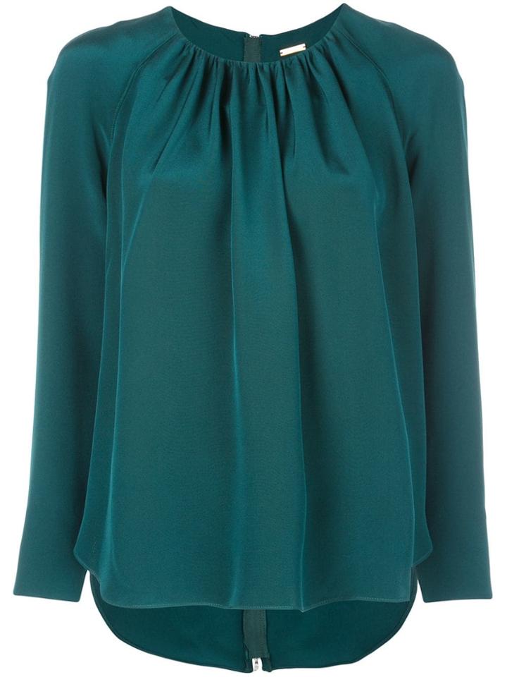 Adam Lippes Back Zip Blouse - Green