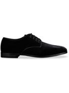 Burberry Velvet Derby Shoes - Black