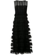 Red Valentino Tiered Tulle Dress - Black