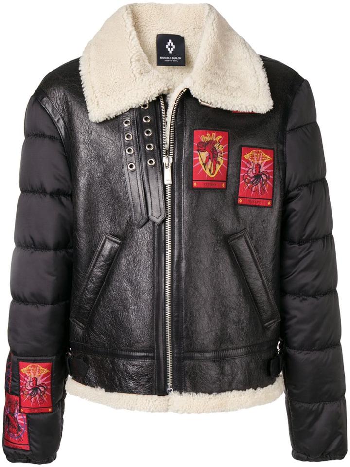 Marcelo Burlon County Of Milan Tarot Card Patch Jacket - Black