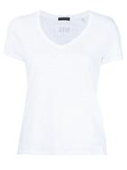 Atm Anthony Thomas Melillo Slub Jersey Schoolboy V-neck Tee - White