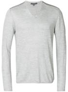 John Varvatos Braid Trim Jumper - Grey