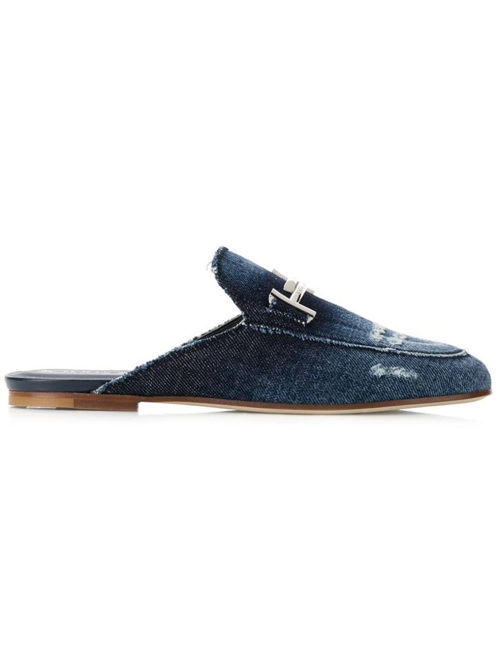 Tod's Sabot Mules - Blue